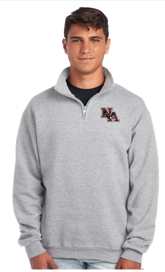 Men's Cozy Fleece Quarter Zip Pullover with NA Logo