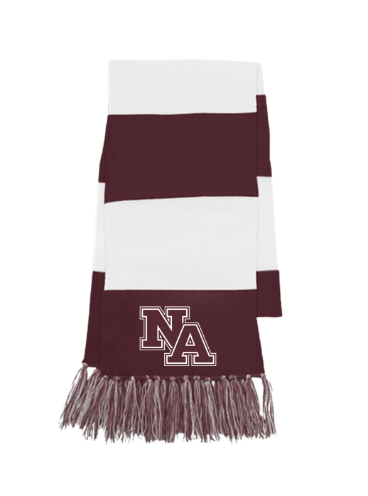 Sport-Tek Spectator Striped Scarf with Embroidered NA Logo