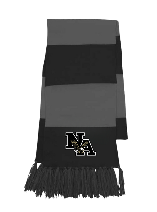 Sport-Tek Spectator Striped Scarf with Embroidered NA Logo