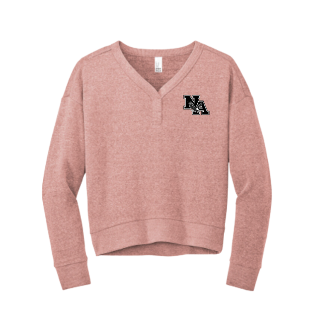 Women's Tri-Fleece V-Neck Pullover with Classic Logo Embroidery