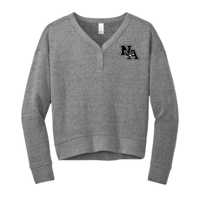 Women's Tri-Fleece V-Neck Pullover with Classic Logo Embroidery