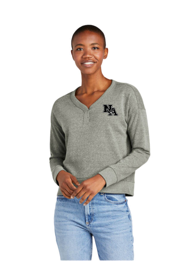 Women's Tri-Fleece V-Neck Pullover with Classic Logo Embroidery