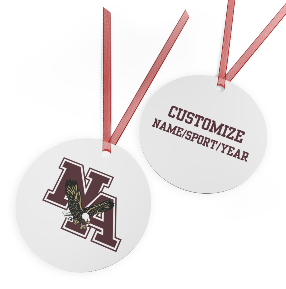 Metal Ornament - Front/Back CUSTOMIZED (Band/School/Sport)