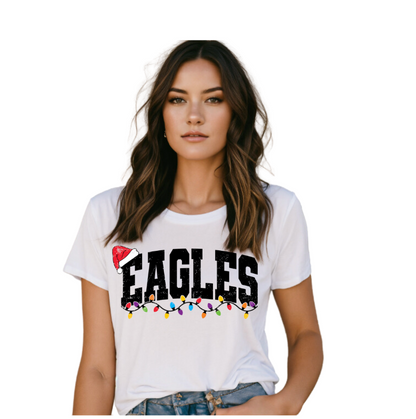 Adult Unisex Lit Up Eagles Graphic Short Sleeve Soft Tee