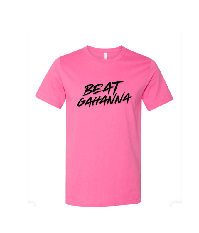 Adult Unisex BEAT GAHANNA Graphic Short Sleeve Soft Tee - Pink/Black