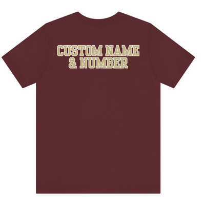 Adult Unisex Softball Heart with Customized Player Name/Number on Back