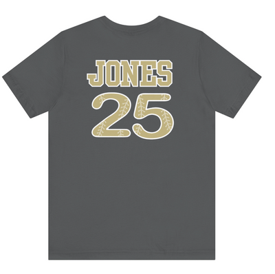 Adult Unisex Softball Heart with Customized Player Name/Number on Back