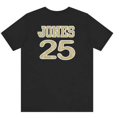 Adult Unisex Softball Heart with Customized Player Name/Number on Back