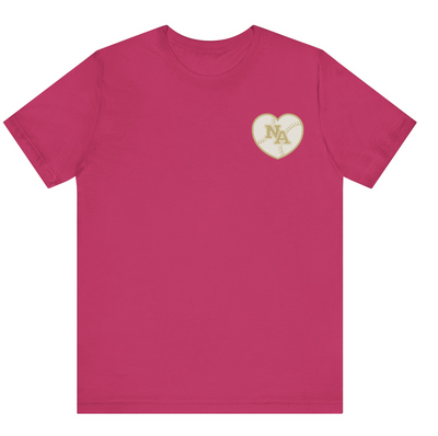 Adult Unisex Softball Heart with Customized Player Name/Number on Back