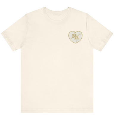 Adult Unisex Softball Heart with Customized Player Name/Number on Back