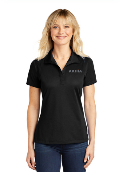 Women's Sport-Tek Micropique Performance Polo - Grey Akhia Logo