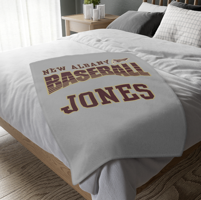 CUSTOMIZED Choose your Graphic Super Soft Reversible Velveteen Microfiber Blanket (Two-sided print) - BASEBALL
