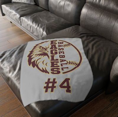CUSTOMIZED Choose your Graphic Super Soft Reversible Velveteen Microfiber Blanket (Two-sided print) - BASEBALL