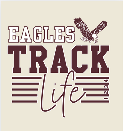 Adult Unisex Choose your Graphic Super Soft Short Sleeve Graphic Tee with Customized Back - TRACK AND FIELD