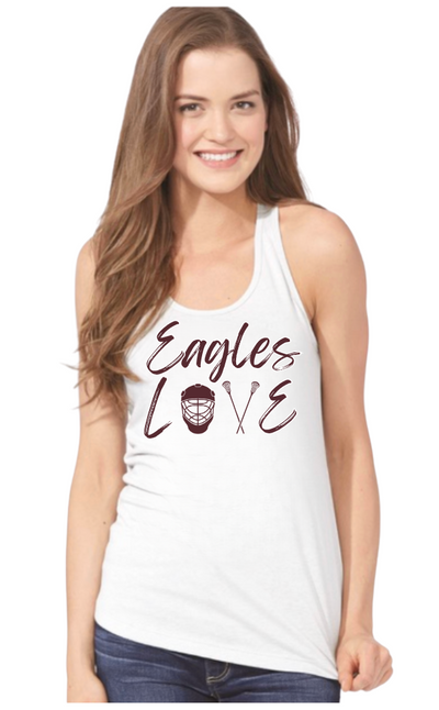 Women's Eagles Lacrosse Love Racerback Tank