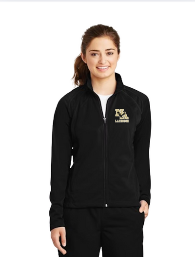 Women's Performance Raglan Sleeve Warmup Jacket with Gold Logo - LACROSSE
