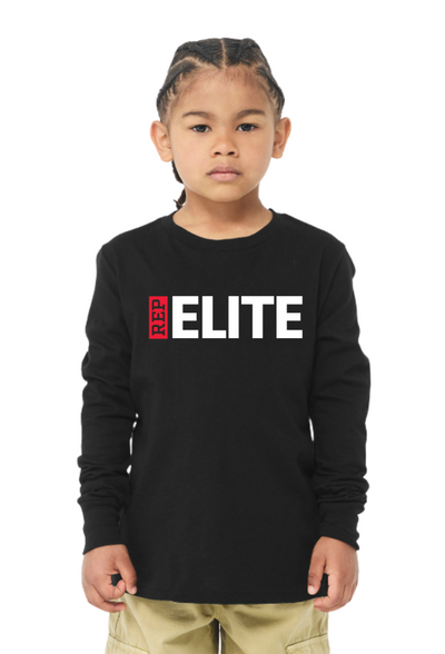 Youth REP Elite Logo Graphic Long Sleeve Soft Tee - Black