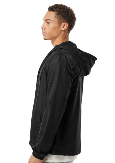 Adult Unisex New Albany Official Marching Band Lightweight Windbreaker Zip Jacket with Embroidered Gold NA Logo