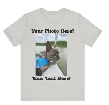 Adult Unisex CUSTOM PHOTO Short Sleeve Soft Tee