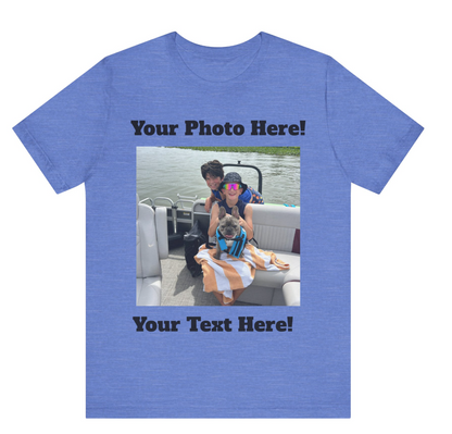 Adult Unisex CUSTOM PHOTO Short Sleeve Soft Tee