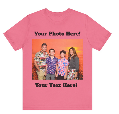 Adult Unisex CUSTOM PHOTO Short Sleeve Soft Tee