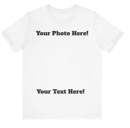 Adult Unisex CUSTOM PHOTO Short Sleeve Soft Tee