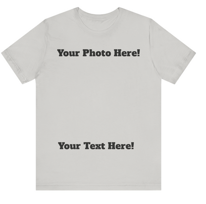 Adult Unisex CUSTOM PHOTO Short Sleeve Soft Tee