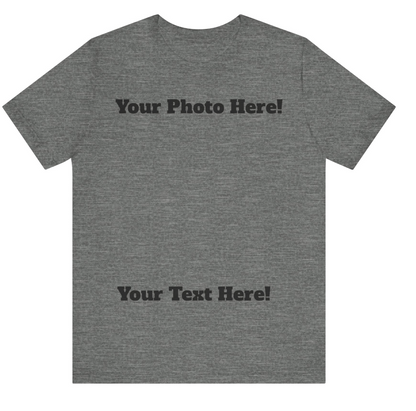 Adult Unisex CUSTOM PHOTO Short Sleeve Soft Tee