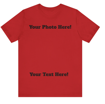 Adult Unisex CUSTOM PHOTO Short Sleeve Soft Tee