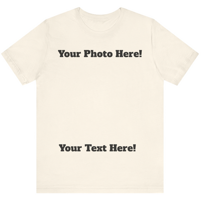 Adult Unisex CUSTOM PHOTO Short Sleeve Soft Tee