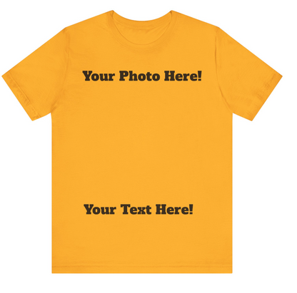 Adult Unisex CUSTOM PHOTO Short Sleeve Soft Tee