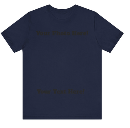 Adult Unisex CUSTOM PHOTO Short Sleeve Soft Tee
