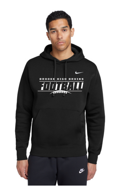 Adult Unisex Nike Brooke High Bruins Goal Line Graphic Club Fleece Hoodie