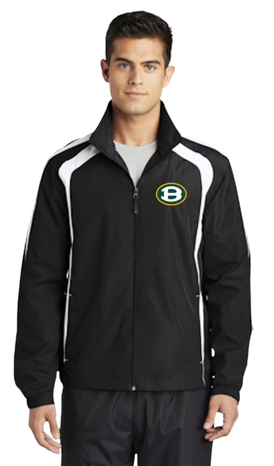 Men's Colorblock Windbreaker Jacket with Classic Brooke Logo