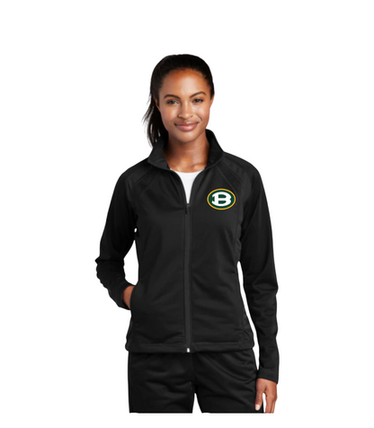 Women's Performance Raglan Sleeve Warmup Jacket with Classic Brooke Logo