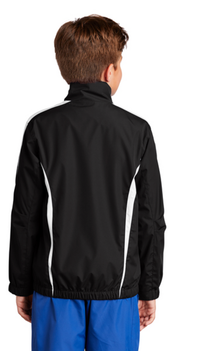 Youth Colorblock Windbreaker Jacket with Gold Logo