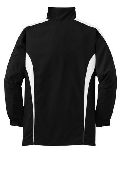 Youth Colorblock Windbreaker Jacket with Gold Logo