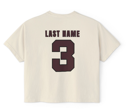 CUSTOMIZED Women's Eagles Team Uniform Home Jersey Boxy Crop Tee