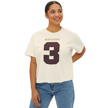 CUSTOMIZED Women's Eagles Team Uniform Home Jersey Boxy Crop Tee