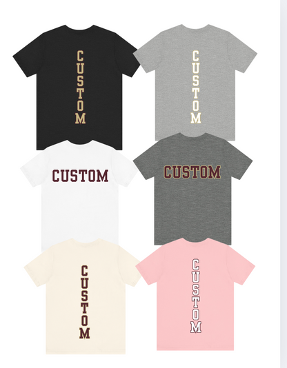 Youth Choose your Graphic Short Sleeve Soft Tee with Customized Back - New Albany Football