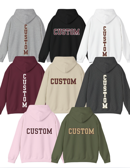 Adult Unisex Choose your Graphic Hoodie with Customized Back - New Albany Football
