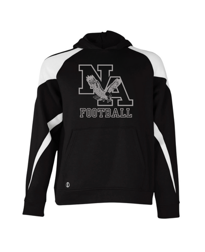Adult Unisex New Albany Tonal Football Logo Graphic Holloway Colorblock Fleece Hoodie