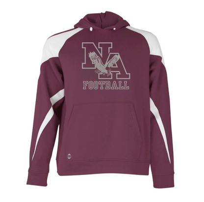 Adult Unisex New Albany Tonal Football Logo Graphic Holloway Colorblock Fleece Hoodie