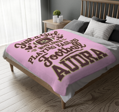 CUSTOMIZED Choose your Graphic Super Soft Reversible Velveteen Microfiber Blanket (Two-sided print) - New Albany Flag Football