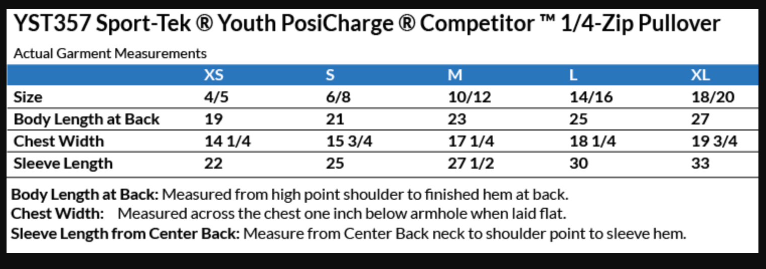 Youth Columbus Academy Vikings Football Sport-Tek Quarter Zip Pullover