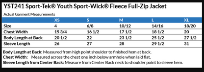 Youth Columbus Academy Vikings Football Sport-Tek Fleece Full-Zip Jacket