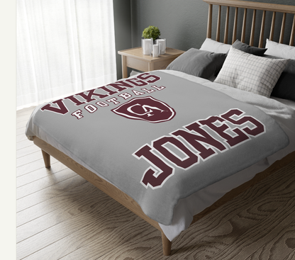 CUSTOMIZED Choose your Graphic Super Soft Reversible Velveteen Microfiber Blanket (Two-sided print) - Columbus Academy Fall Sports