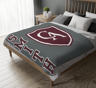 CUSTOMIZED Choose your Graphic Super Soft Reversible Velveteen Microfiber Blanket (Two-sided print) - Columbus Academy Fall Sports