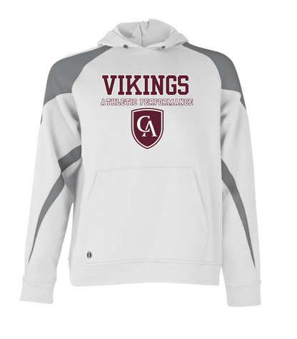Adult Unisex Columbus Academy Vikings Athletic Performance Graphic Holloway Colorblock Fleece Hoodie