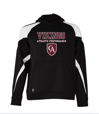 Adult Unisex Columbus Academy Vikings Athletic Performance Graphic Holloway Colorblock Fleece Hoodie